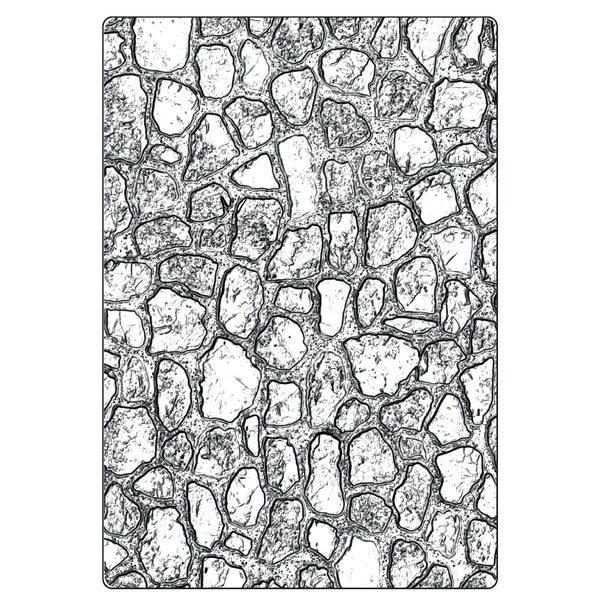 Sizzix 3-D Texture Fades Embossing Folder - Cobblestone Large/A5 by Tim Holtz