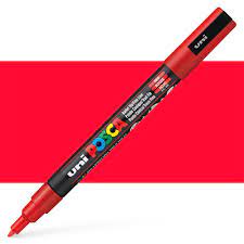 Posca Paint Marker 0.7mm Bullet Shaped Red PC-1M