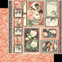 Load image into Gallery viewer, Graphic 45 Papercrafting Paper 8" x 8" Paper Pad - Mon Amour (4501212)
