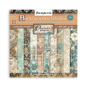 Stamperia Sir Vagabond in Fantasy World Collection 8x8 Backgrounds Paper Pack (SBBS99)