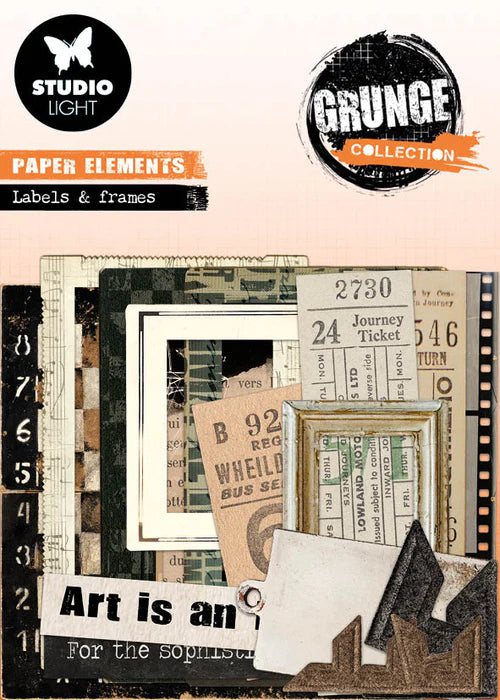 Studio Light Grunge Collection Paper Elements Labels and Frames (SL-GR-PE05)