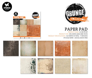 Studio Light Grunge Collection 8x8 Vintage Papers Paper Pad (SL-GR-PP109)