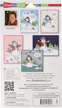 Load image into Gallery viewer, Stampendous! Fran's Cling Rubber Stamp &amp; Die Set Snowman Cardinals
