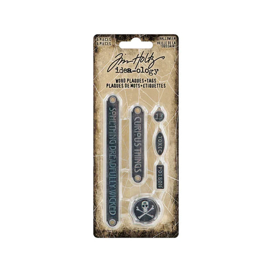 Tim Holtz idea-ology Halloween Word Plaques and Tags (TH94341)