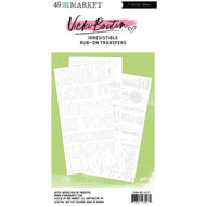 49 and Market  - Irresistible Artful Words Rub-on Transfer Set (VBI-34271)