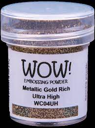 WOW! Embossing Powder Metallic Gold Rich Ultra High (WC04UH)