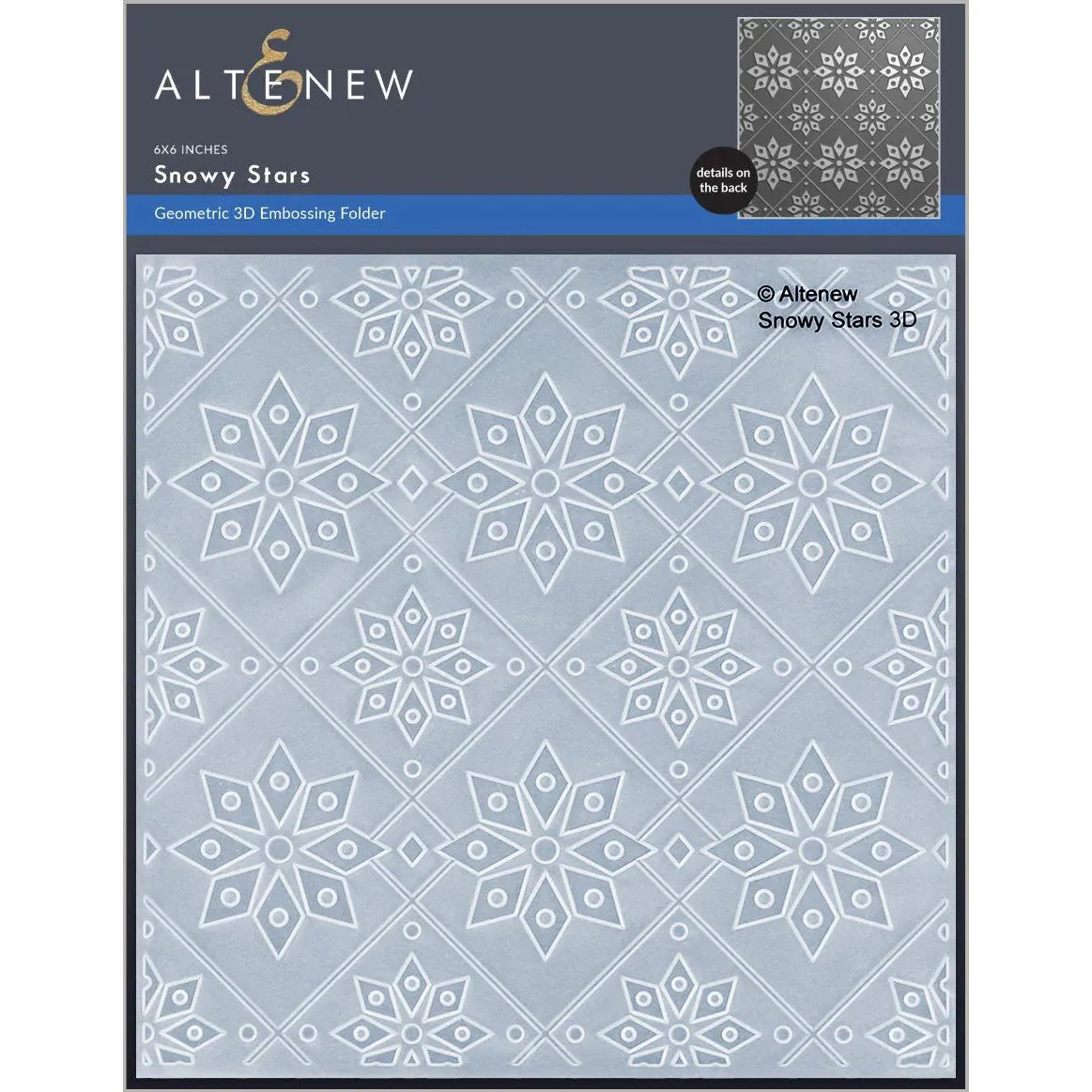 Altenew Snowy Stars Geometric 3D Embossing Folder – Everything Mixed Media