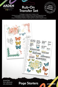 Arden Creative Studio -  Page Starters 6 in x 8 in Rub-On Transfer Set (ACSRO0002)