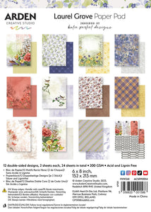 Arden Creative Studio Laurel Grove 6in x 8in Paper Pack (ACSPP0014 )
