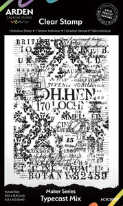 Arden Creative Studio Studio Maker Typecast Mix 4in x 6in Clear Stamp Set (ACSCS0018 )