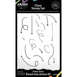 Arden Creative Studio - Maker Series Pencil Line Arrows Stamp Set (ACSCS0007)