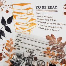 Load image into Gallery viewer, Book Tracker 3"x4" Clear Stamp (Audiobook, Ebook, TBR)
