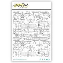 Load image into Gallery viewer, Aviator - 5x6 Rubber Cling Background Stamp
