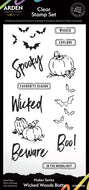 Arden Creative Studio Wicked Woods Batty 4in x 8in Clear Stamp Set (ACSCS0036)