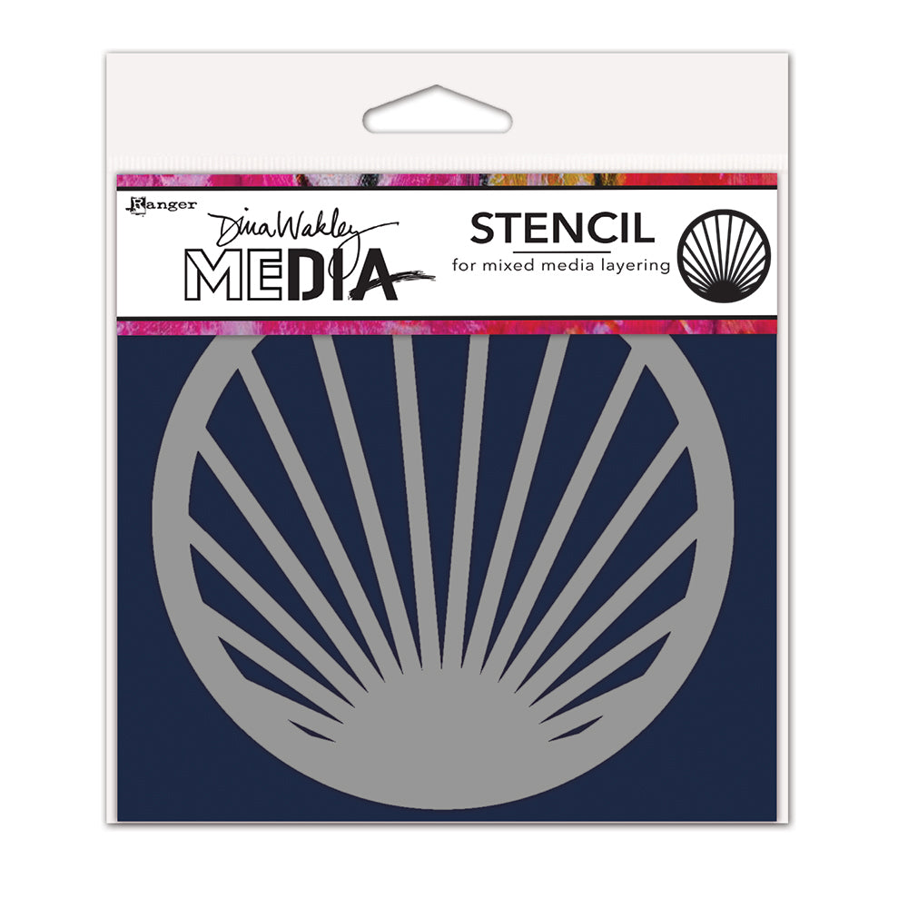 Dina Wakley Media Stencil Burst Circle Coaster (MDS84938)