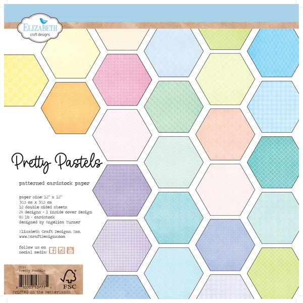 Elizabeth Craft Designs 12x12 Paper Pack Beautiful Brights (C015