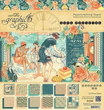 Load image into Gallery viewer, Graphic 45 Papercrafting Paper 8" x 8" Paper Pad - Cafe Parisian (4501434)
