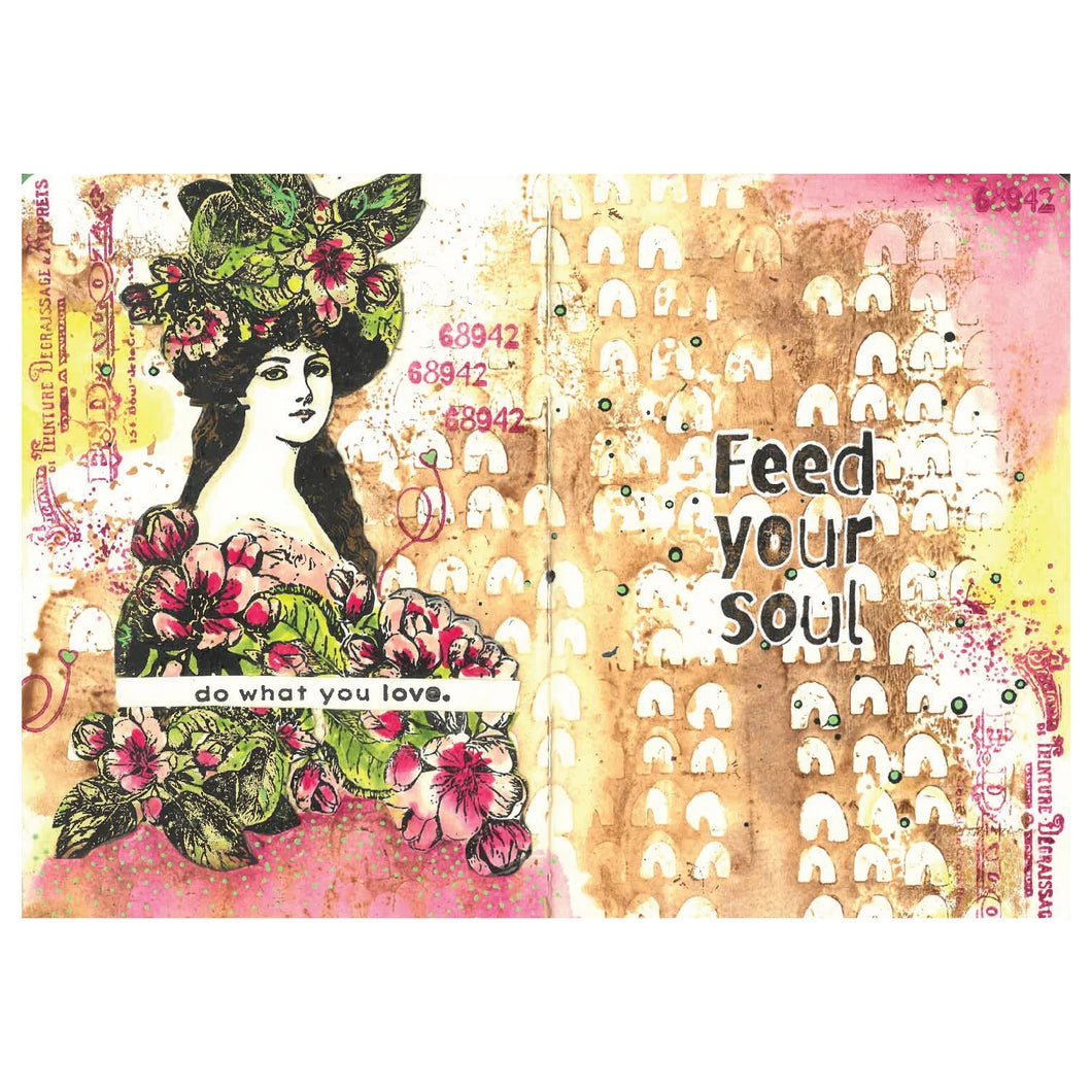 Sizzix Studio Stamps Set 11PK /3PK Stencils - Feed your Soul by Cat Kerr (666755)