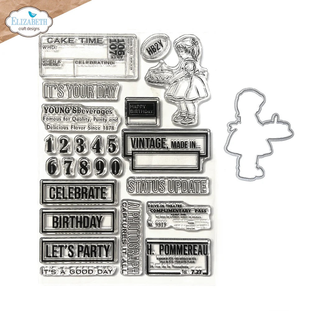 Elizabeth Craft Designs Planner Essentials Celebrations 2 Stamp and Die Set (CSD421)
