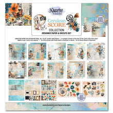 Load image into Gallery viewer, 3Quarter Designs Cerulean Score 12x12 Design Paper &amp; Diecuts Set (3Q-SC-CERULEANSCORE)
