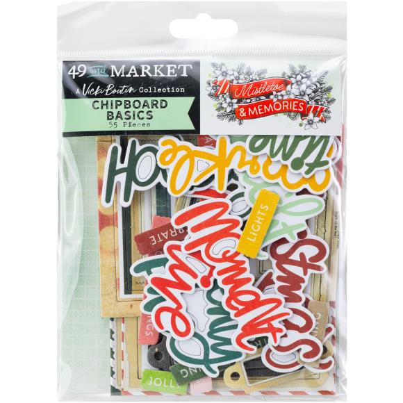 49 and Market Vicki Boutin Mistletoe and Memories Chipoard Basics