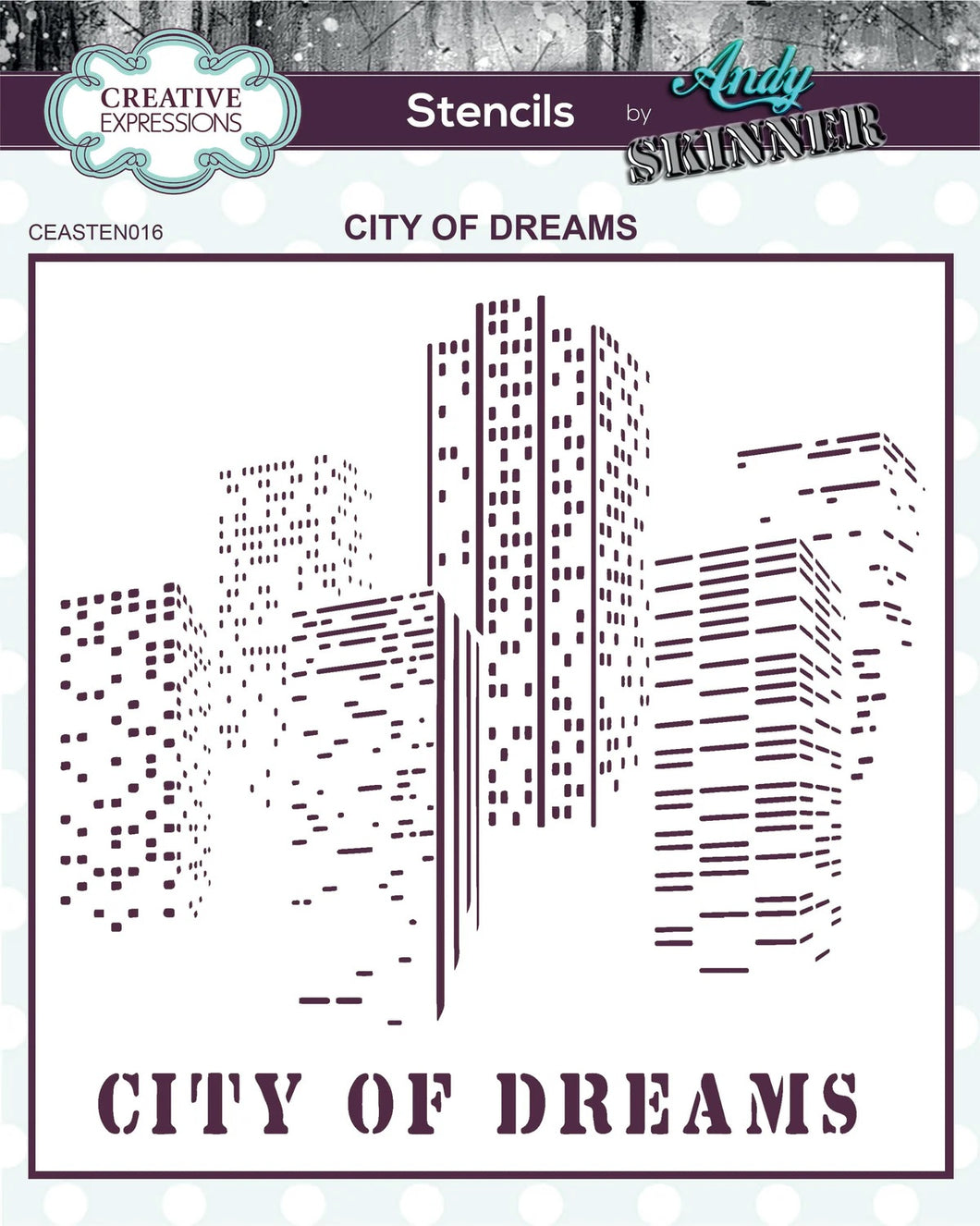 Creative Expressions Stencil Andy Skinner City of Dreams (CEASTEN)