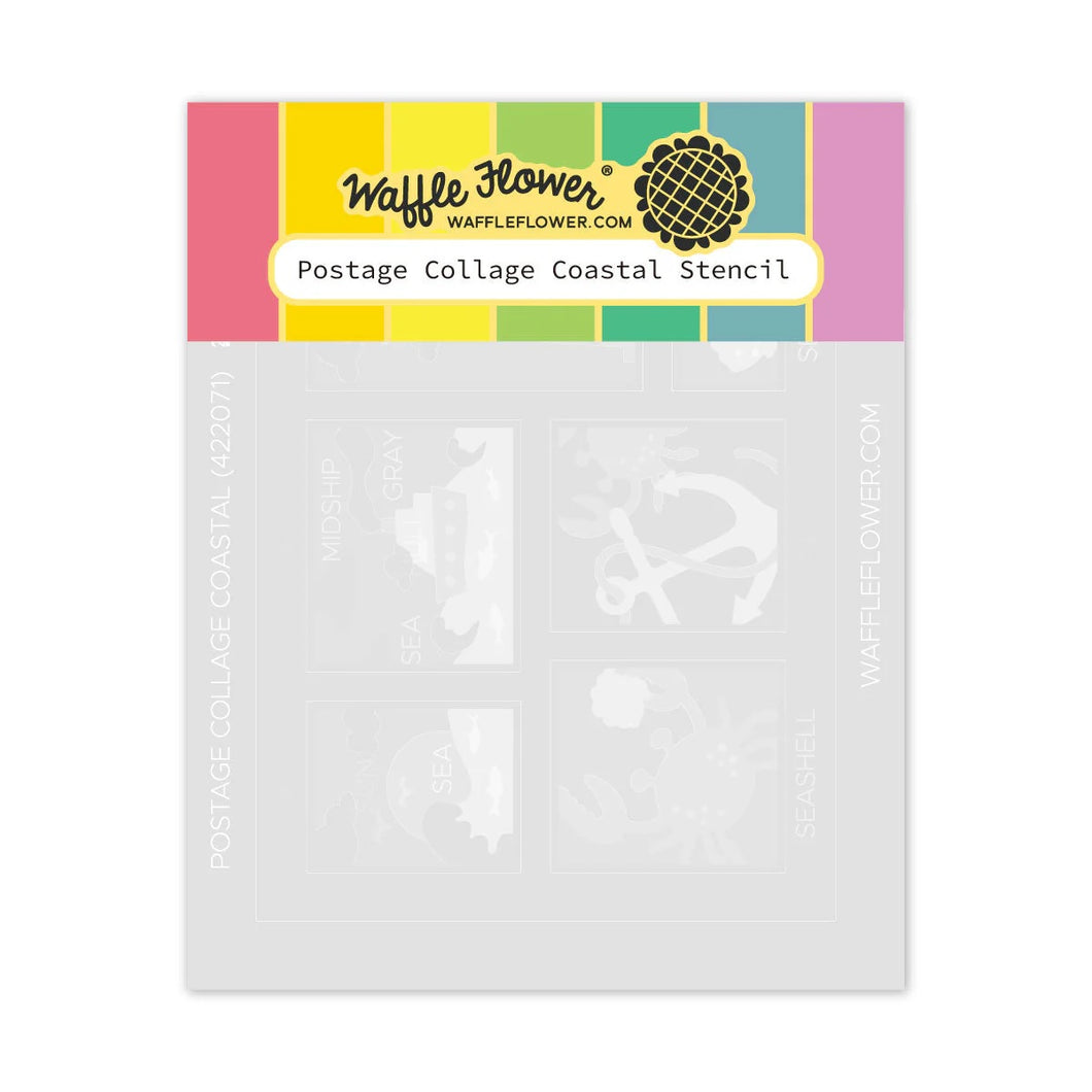 Waffle Flower Nesting Coastal Stencil