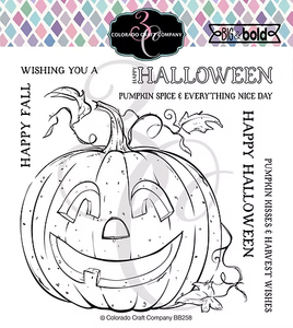 Colorado Craft Company Clear Stamps Big & Bold Jack-O-Lantern