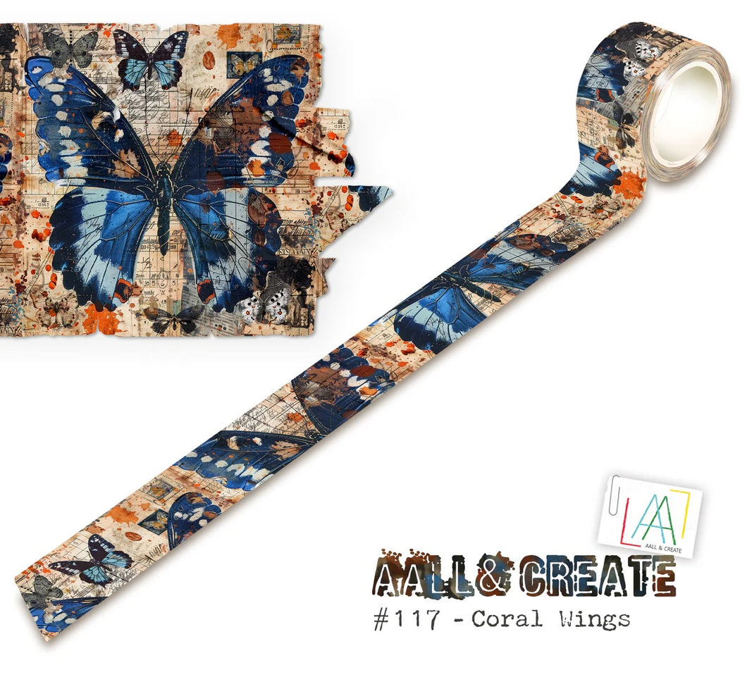 AALL & CREATE Washi Tape Coral Wings Layer it Up #117