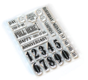 Elizabeth Craft Designs Planner Essentials Stamp Pieces of Life 1 Numbers & More (CS160)