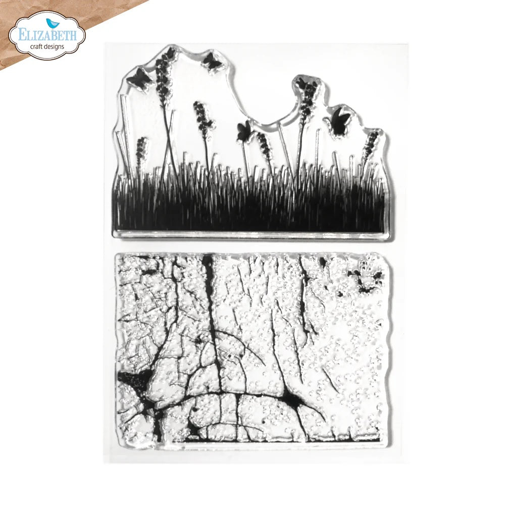 Elizabeth Craft Designs Garden Collection Cracked Fields Stamp Set (CS415)