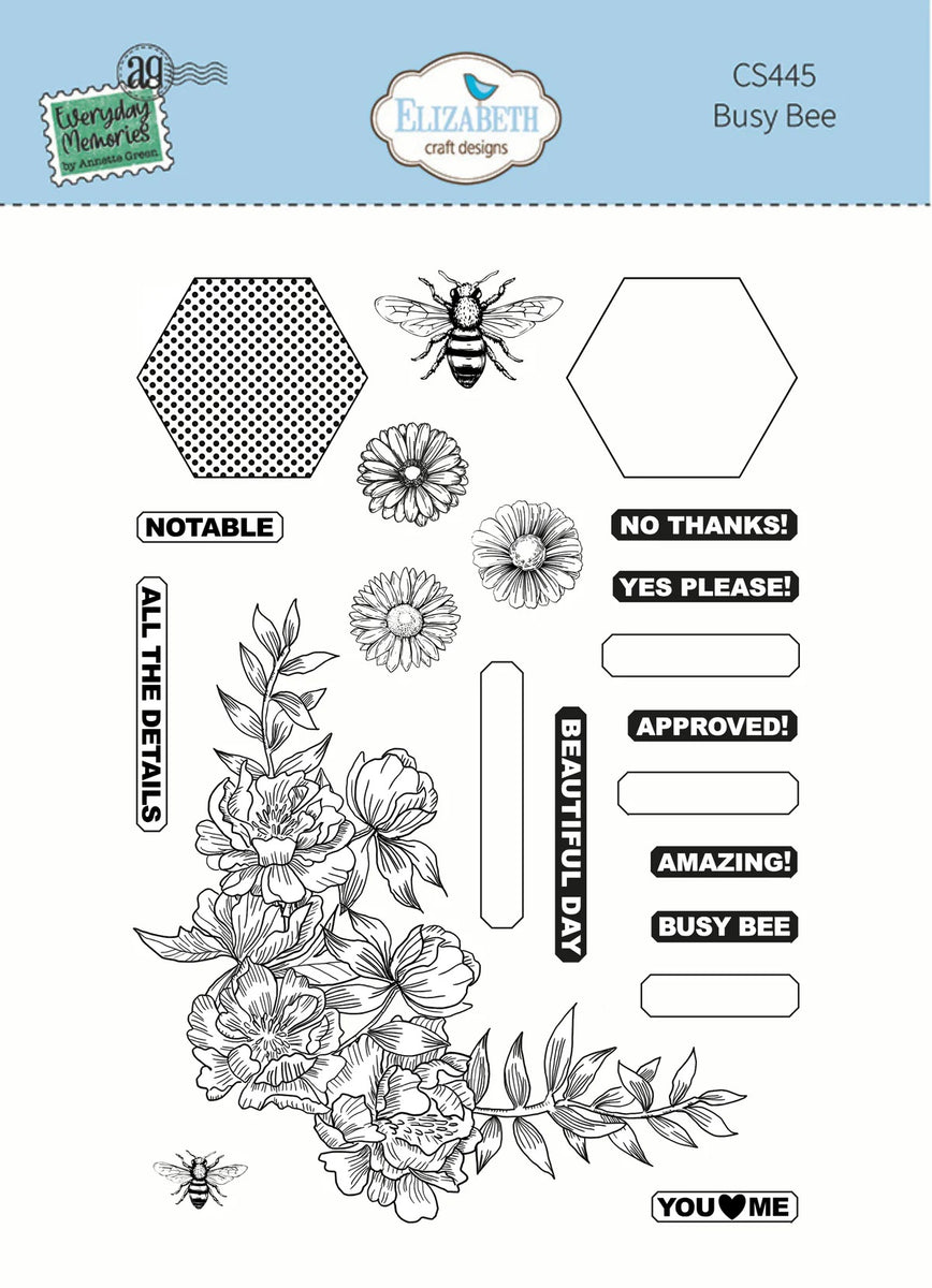 Elizabeth Craft Designs Delightful Discovery Collection Busy Bee Stamp ...