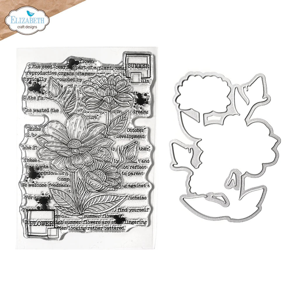Elizabeth Craft Designs Garden Collection Summer Flower Stamp & Die Set (CSD414)