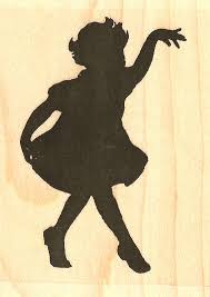 Impression Obsession Rubber Stamp Curtsy Silhouette by Dina Kowal (D13303)