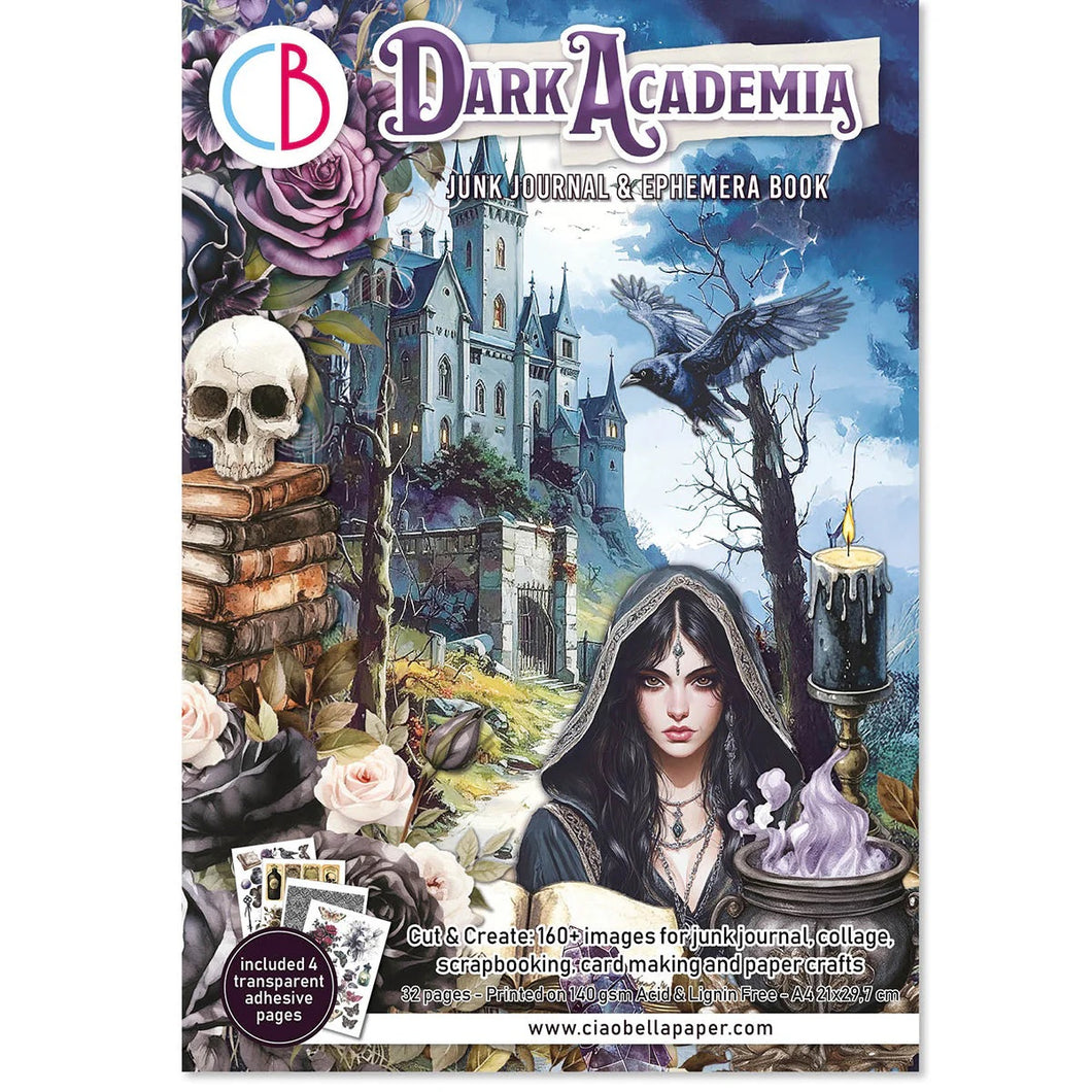 Ciao Bella Dark Academia Junk Journal & Ephemera Book A4 32/Pkg (CBB014)