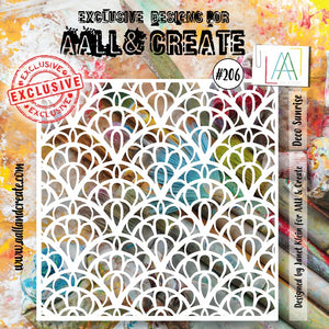 AALL & CREATE Stencil Deco Sunrise #206