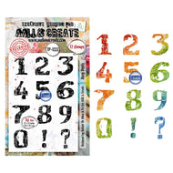 AALL & CREATE A6 Stamp Set Dizzy Digits (TP-1333)