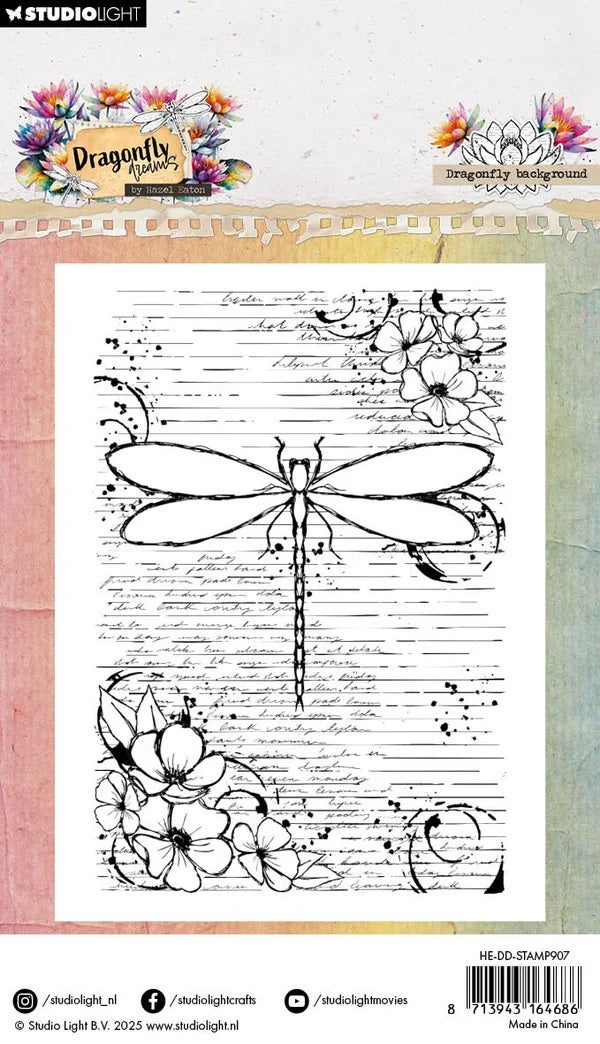 Studio Light Dragonfly Dreams Stamp Dragonfly Backround (HE-DD-STAMP907)