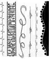 Dylusions Cling Mount Stamps Borderig on the Edge  (DYR34599)