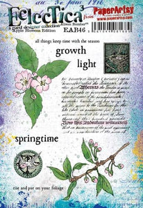 PaperArtsy Electica3 Rubber Stamp Apple Blossom  by Alison Bomber (EAB46)