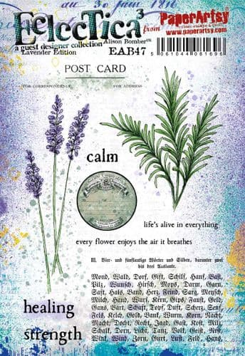 PaperArtsy Electica3 Rubber Stamp Lavender Edition by Alison Bomber (EAB47)