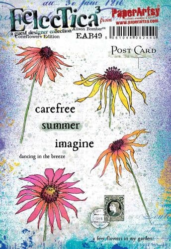 PaperArtsy Electica3 Rubber Stamp Coneflowers Edition by Alison Bomber (EAB49)