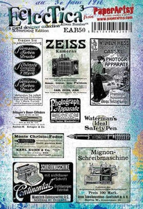 PaperArtsy Electica3 Rubber Stamp Advertising Edition by Alison Bomber (EAB50)