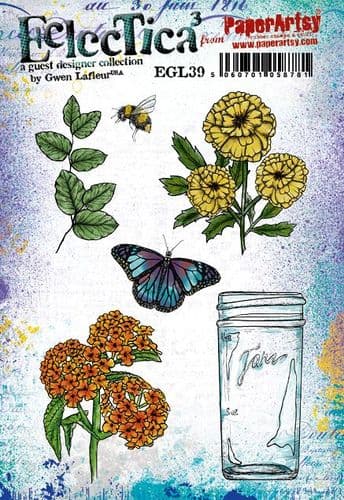 PaperArtsy Eclectica3 Rubber Stamp Set Flowers designed by Gwen LaFleur (EGL39)