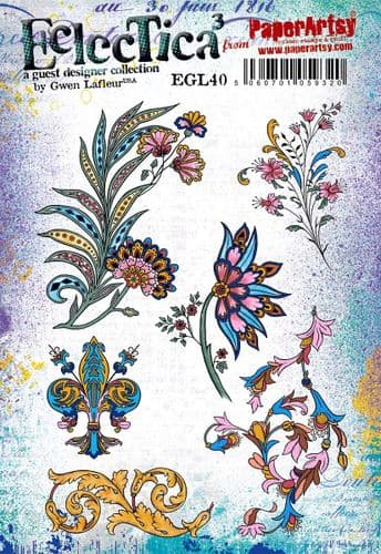 PaperArtsy Eclectica3 Rubber Stamp Set Italian Motifs designed by Gwen LaFleur (EGL40)