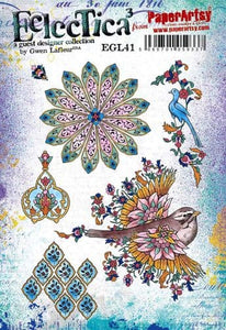 PaperArtsy Eclectica3 Rubber Stamp Set Persian Florals designed by Gwen LaFleur (EGL41)