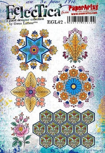 PaperArtsy Eclectica3 Rubber Stamp Set Vintage Embroidery designed by Gwen LaFleur (EGL42)