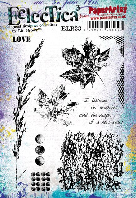 Paper Artsy Eclectica3 Rubber Stamp Set  by Lin Brown (ELB33)