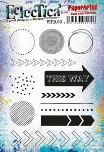 PaperArtsy Eclectica3 Rubber Stamp Set This Way designed by Paperartsy (EPA03)