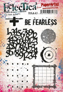 PaperArtsy Eclectica3 Rubber Stamp Set Be Fearless designed by Seth Apter (ESA43)